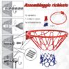 Canestro da Basket con cerchio in metallo e rete in nylon diametro Φ46cm