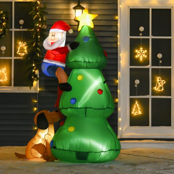 Albero di Natale Gonfiabile con Babbo Natale con Luci LED