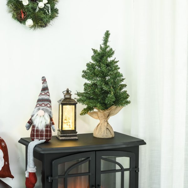 Albero di Natale Mini 60cm con 70 Rami e Aghi Realistici in PVC