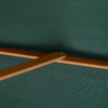 Ombrellone da Giardino Φ300 x 250Acm con Apertura a Corda, 8 Stecche e Palo in Legno, Verde Scuro