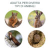 Gabbia Trappola per Animali Vivi Pieghevole in Acciaio, 66x24x30.5 cm, Argento