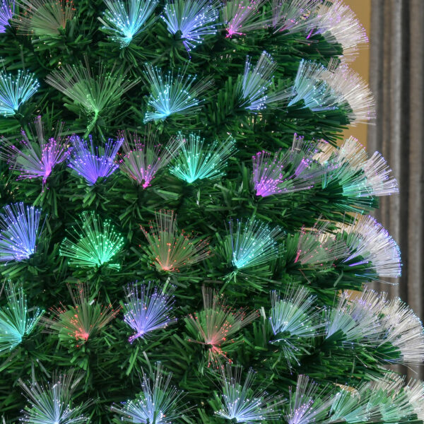 Albero di Natale Artificiale 180cm in PVC Fibre Ottiche Foltissimo