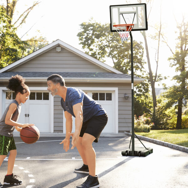 Canestro Basket per Adulti con Altezza Regolabile - Nero